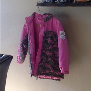 Girls, pink and camo, size 7/8